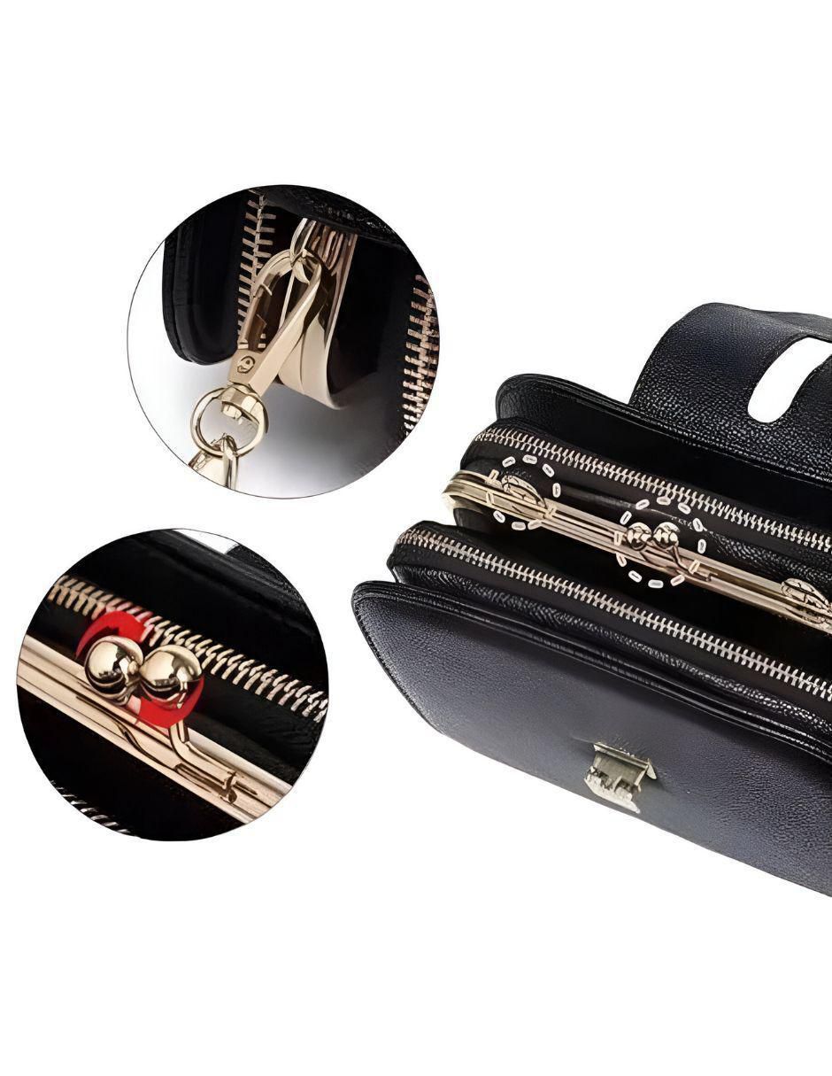 Bolsa crossbody de cuero para mujer