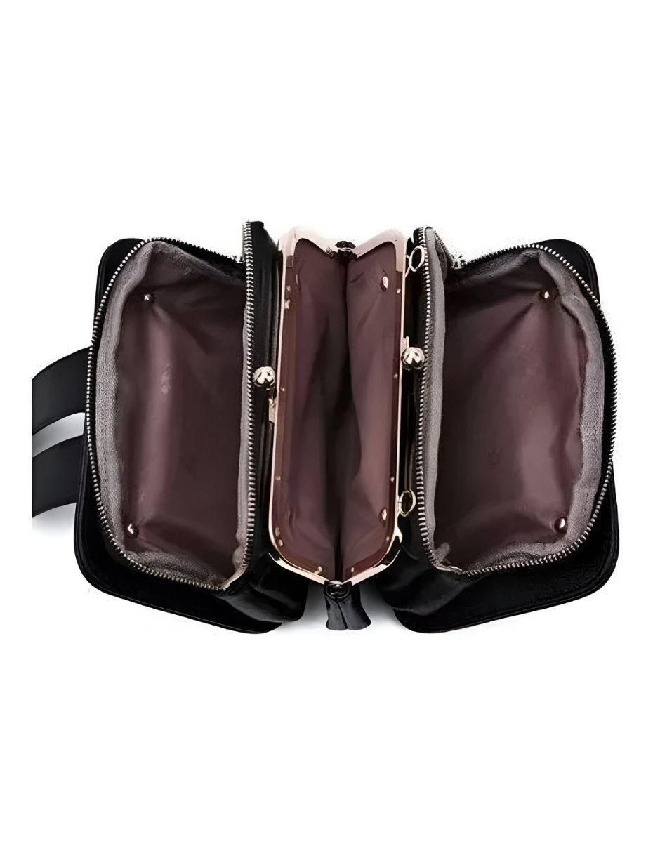 Bolsa crossbody de cuero para mujer