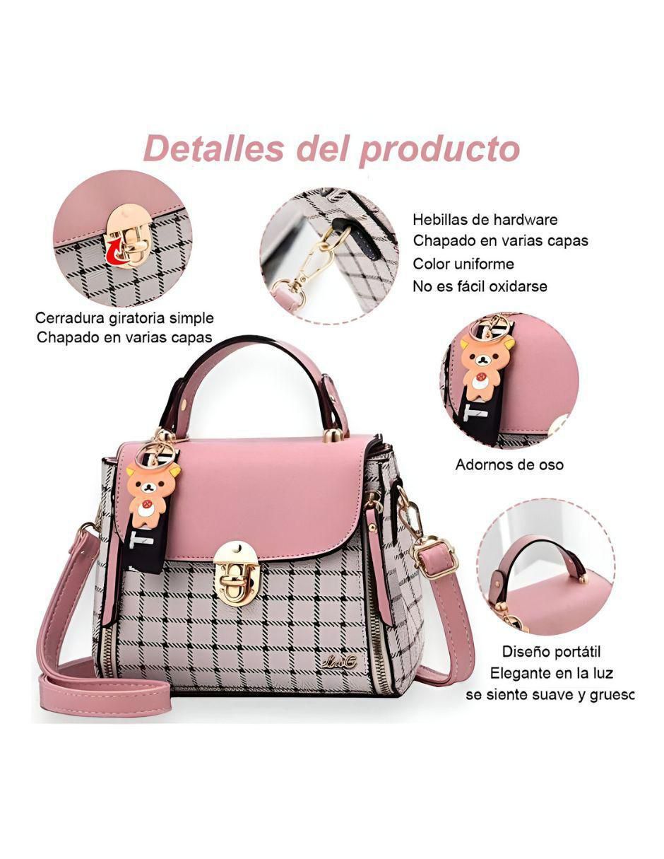 Bolsa crossbody de cuero para mujer