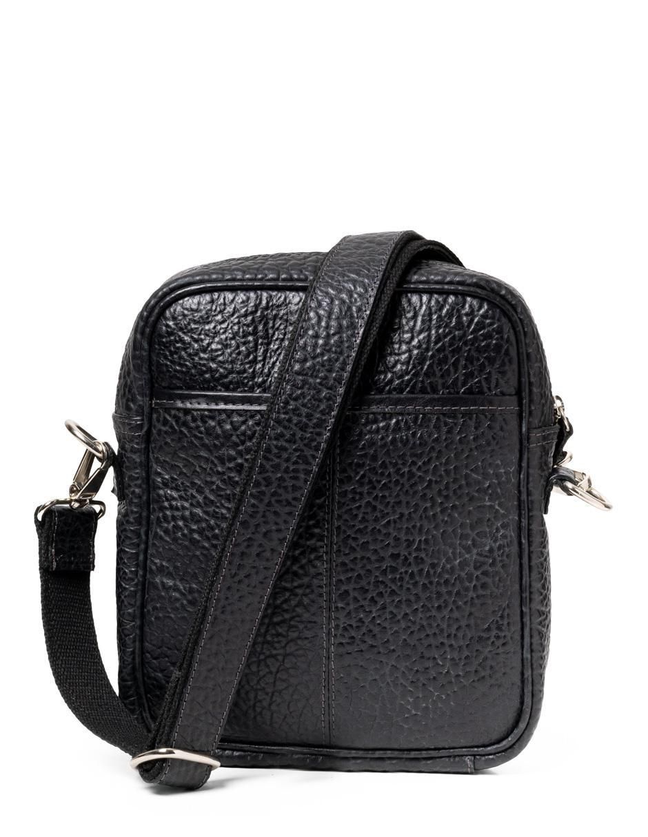 Bolsa messenger de piel unisex