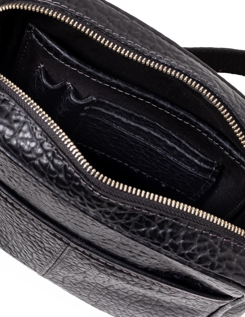 Bolsa messenger de piel unisex