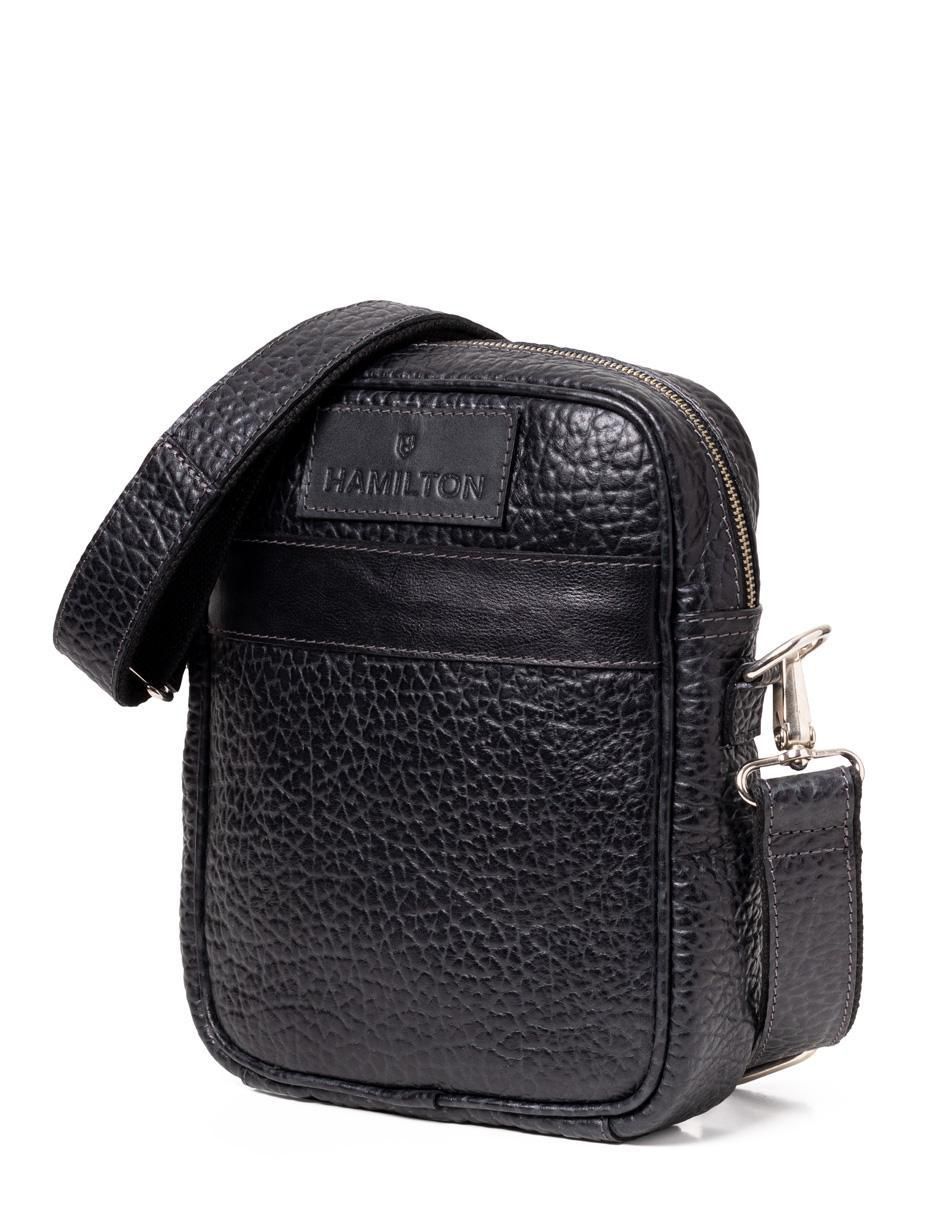 Bolsa messenger de piel unisex