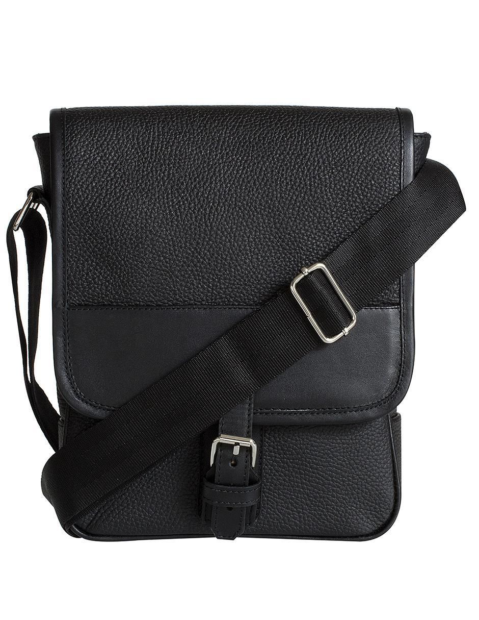 Bolsa messenger de piel unisex 1