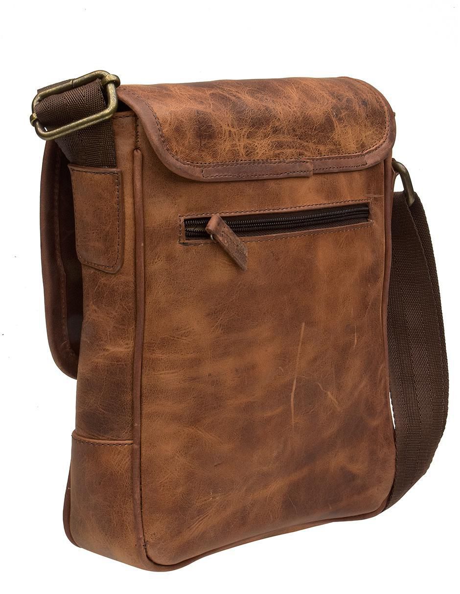 Bolsa messenger de piel unisex 5