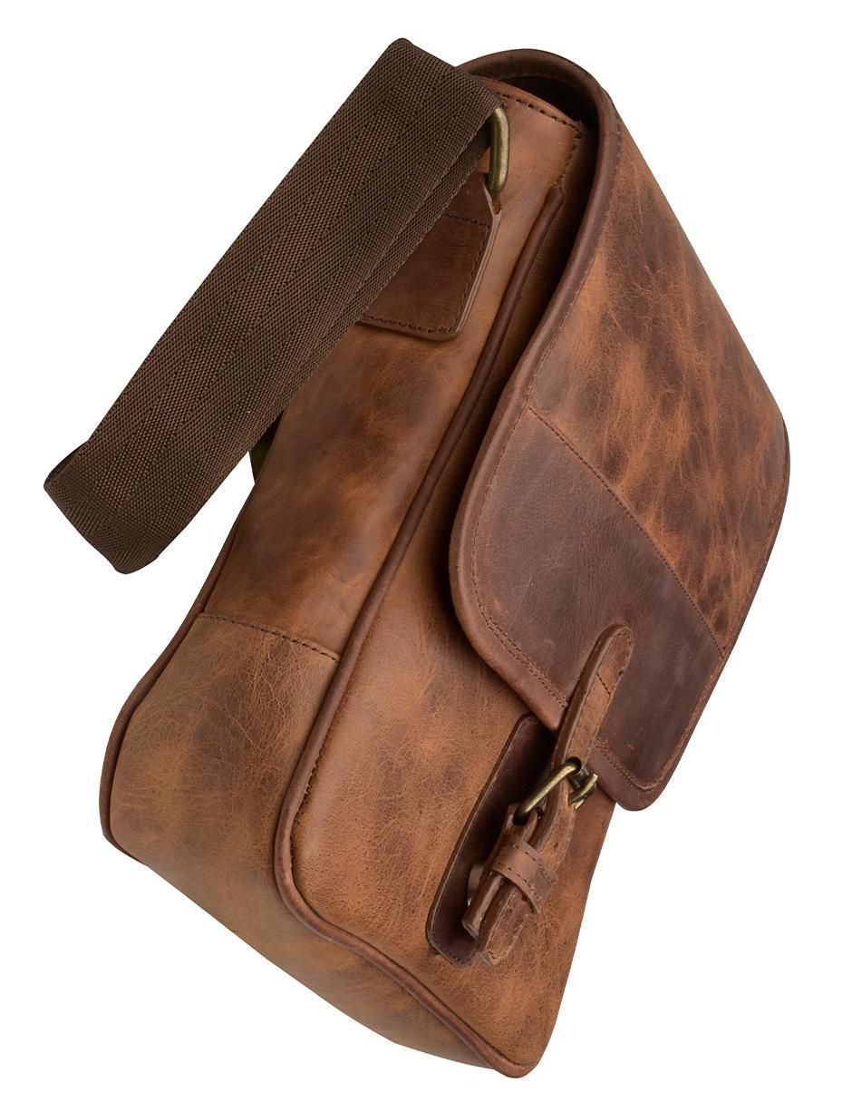 Bolsa messenger de piel unisex 4