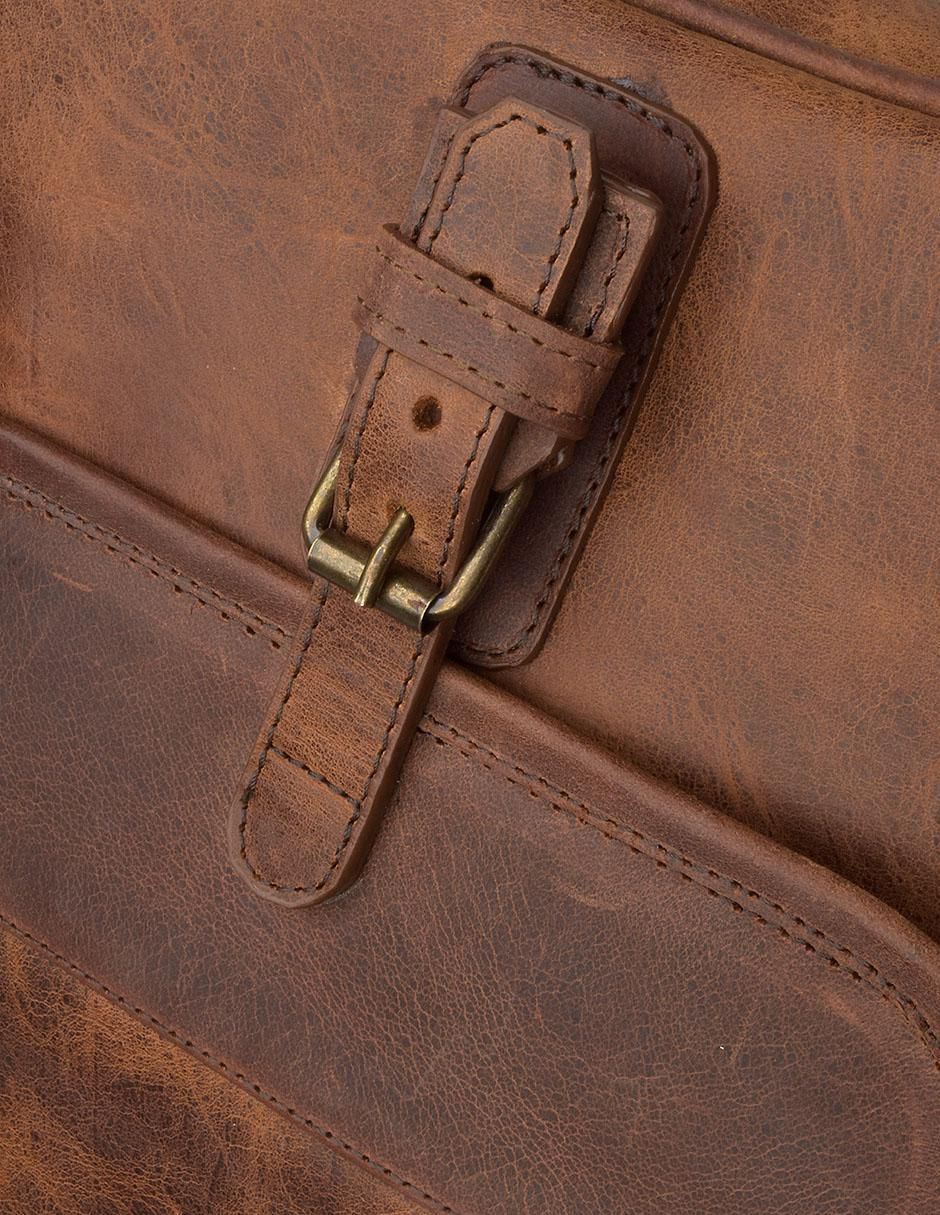 Bolsa messenger de piel unisex 3