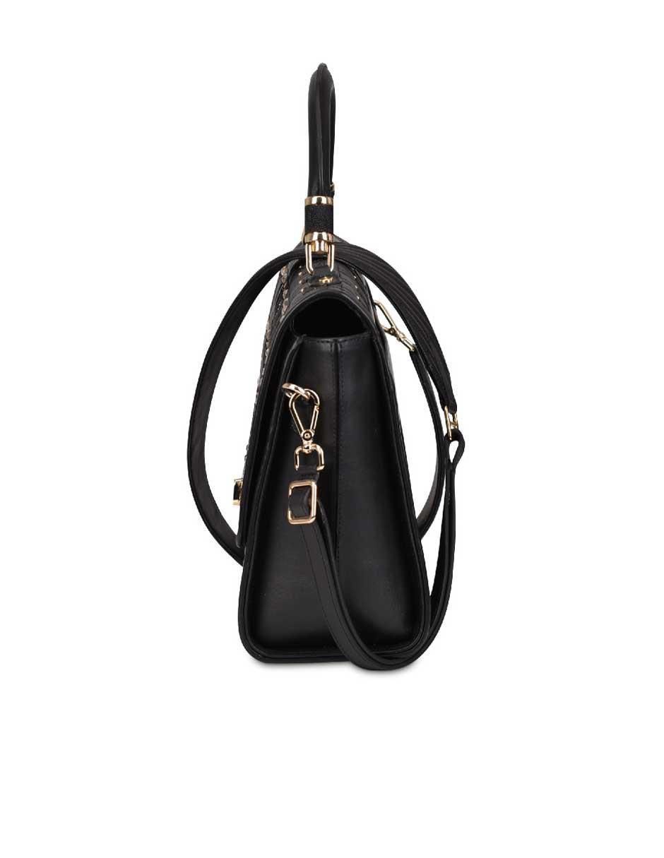 Bolsa satchel de piel para mujer