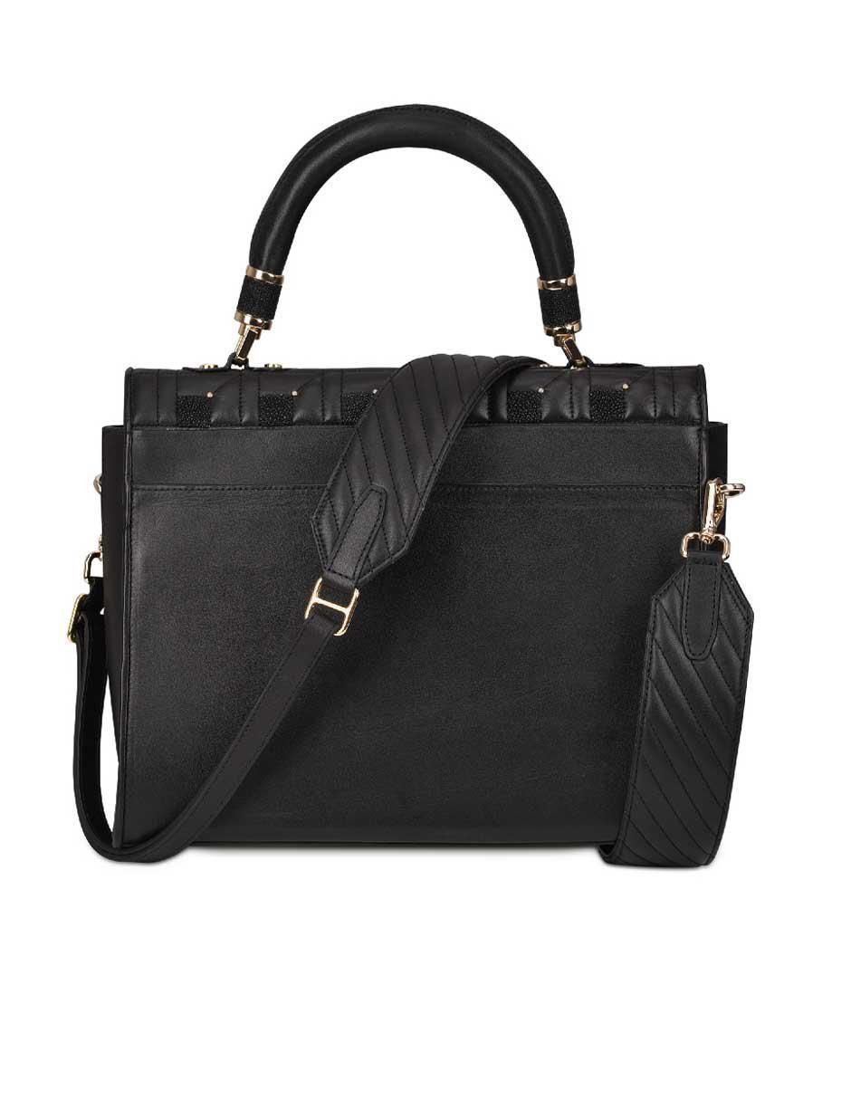 Bolsa satchel de piel para mujer