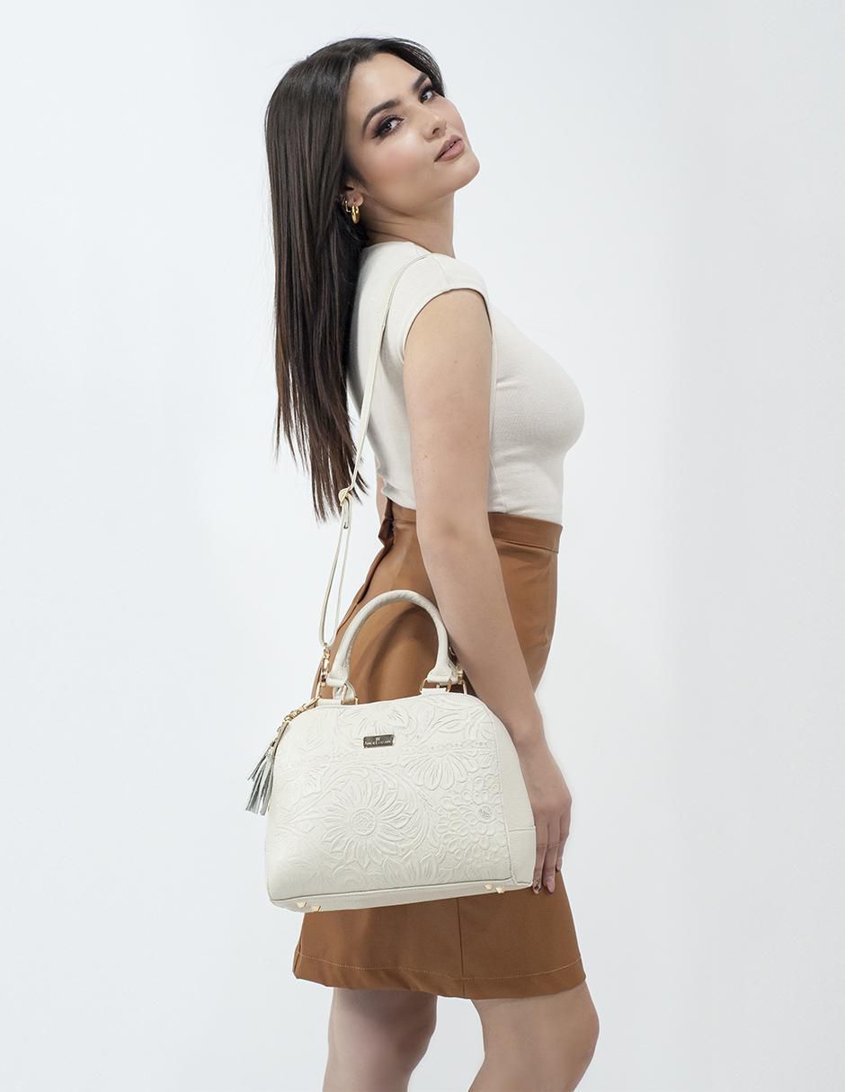 Bolsa satchel Elsa de piel para mujer 3