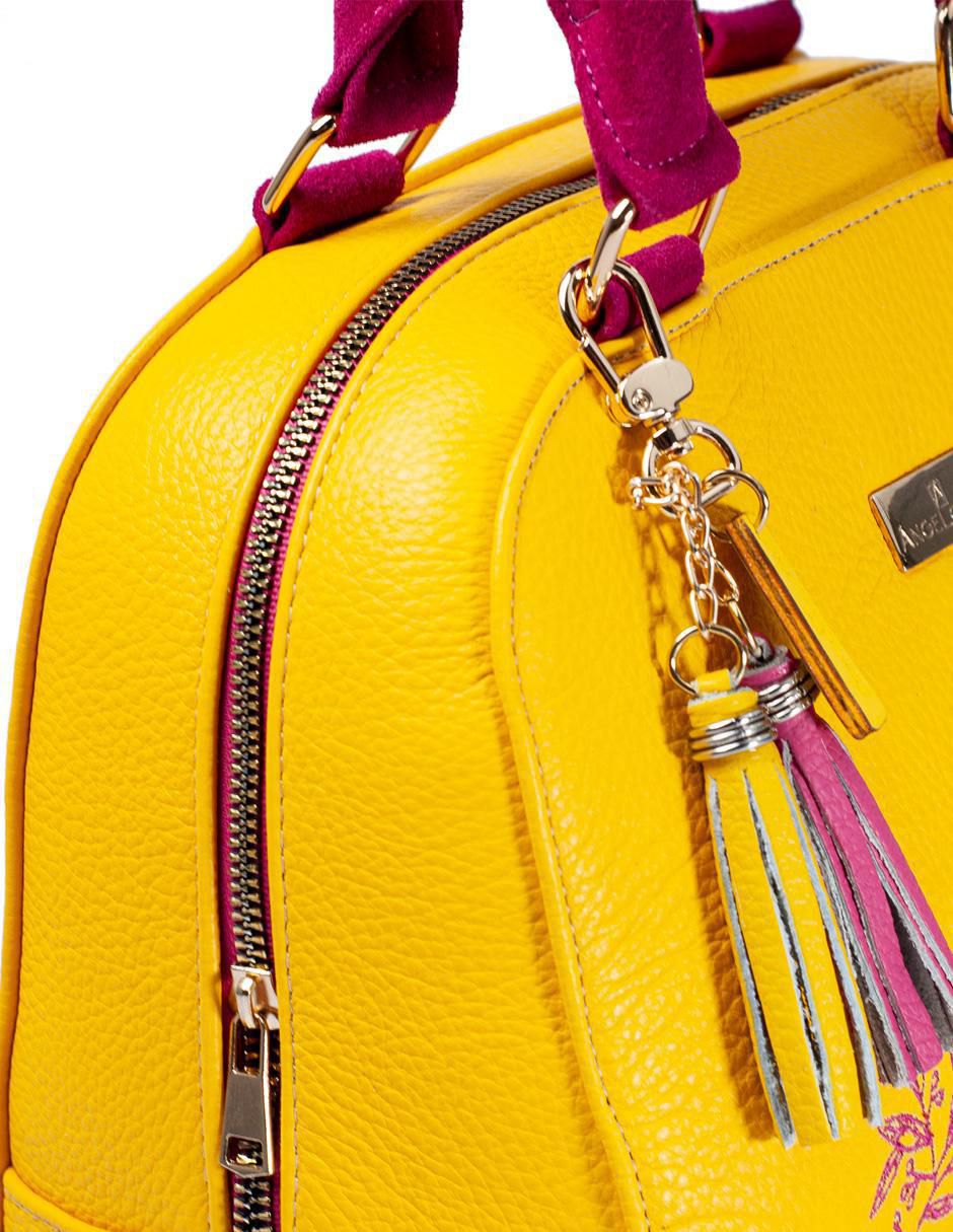 Bolsa satchel Elsa de piel para mujer 2