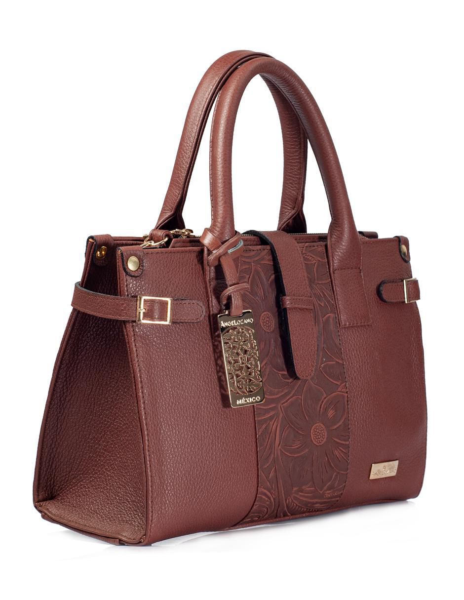 Bolsa satchel Samantha de piel para mujer 10