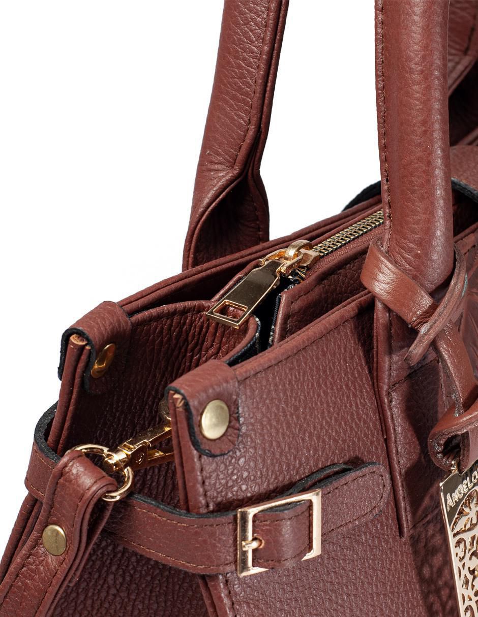 Bolsa satchel Samantha de piel para mujer 11