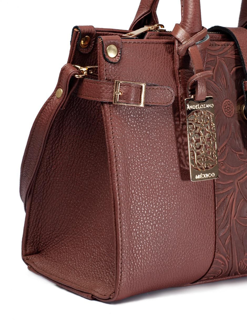 Bolsa satchel Samantha de piel para mujer 9