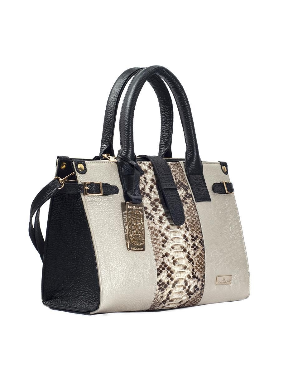 Bolsa satchel Samantha Víbora de piel para mujer 7