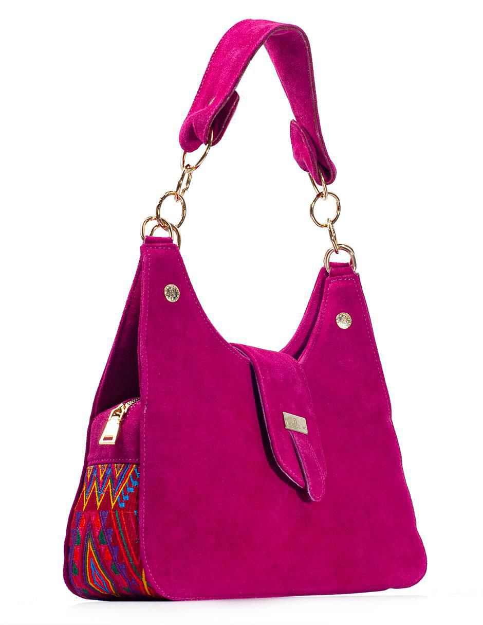 Bolsa satchel Irma de gamuza para mujer 7
