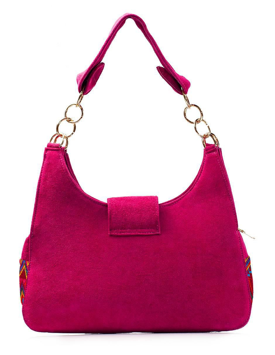 Bolsa satchel Irma de gamuza para mujer 5