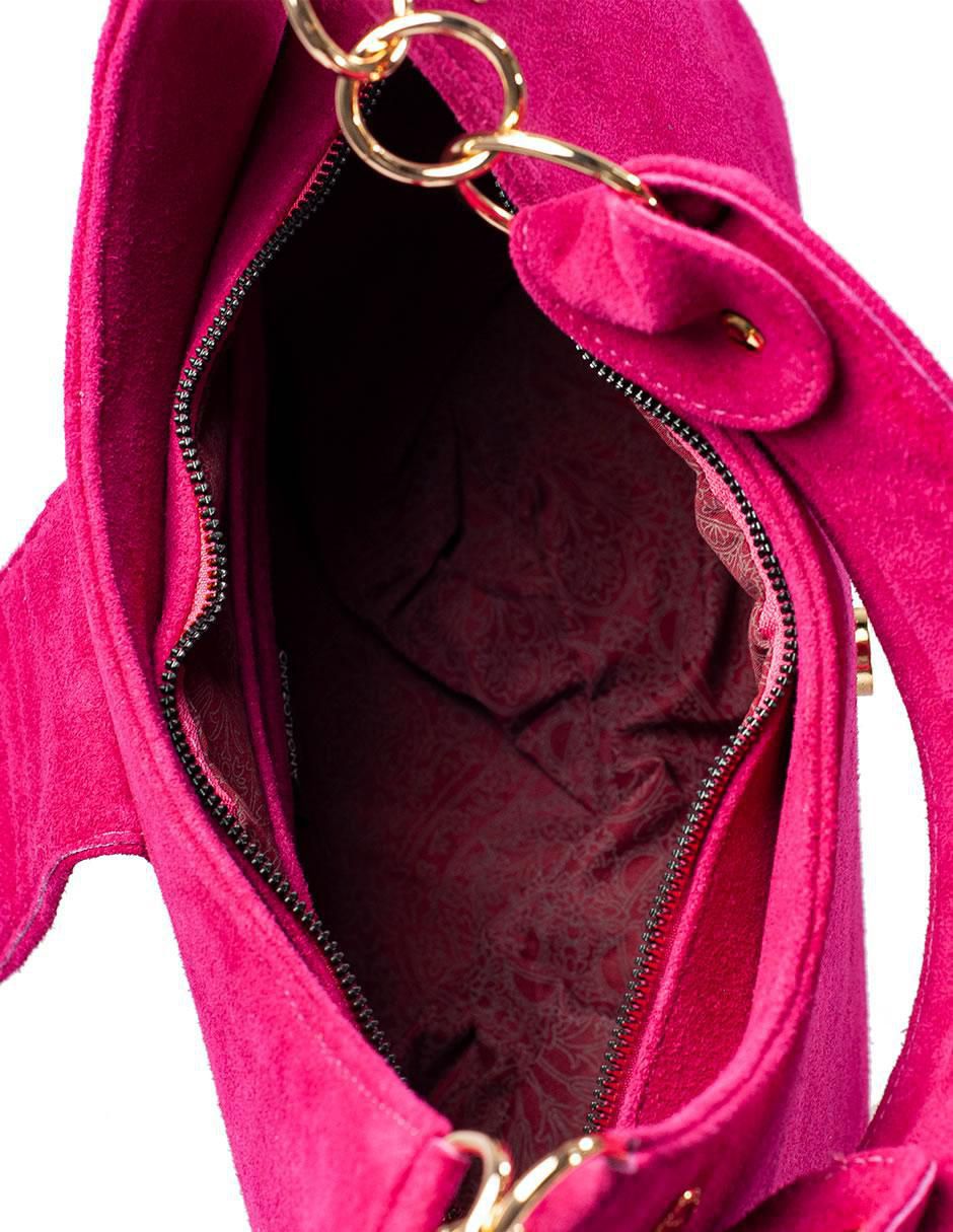 Bolsa satchel Irma de gamuza para mujer