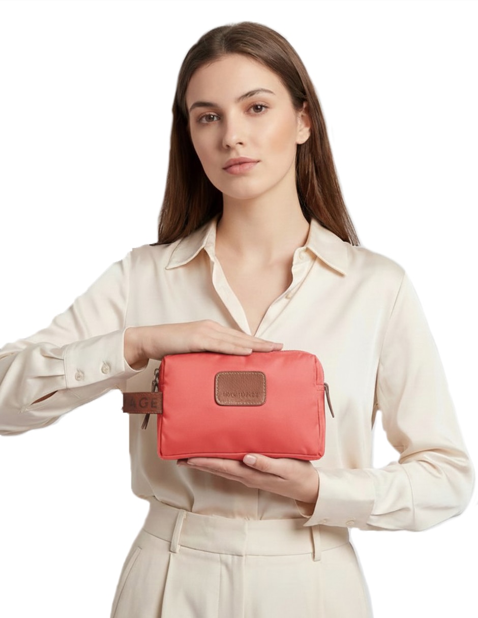 Cosmetiquera para maquillaje Longvoyage clásica impermeable para mujer