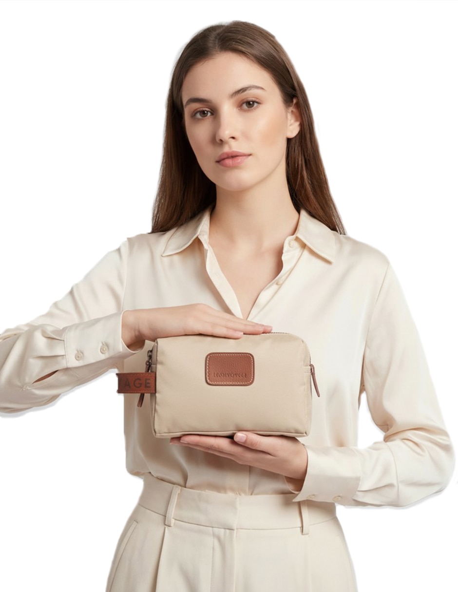 Cosmetiquera para maquillaje clásica impermeable para mujer 5