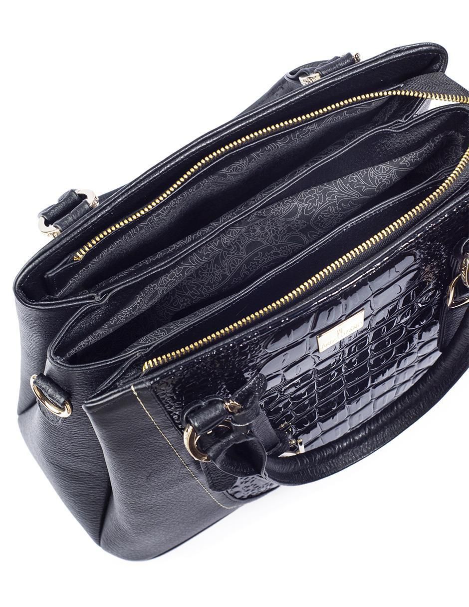 Bolsa satchel Lourdes de piel para mujer