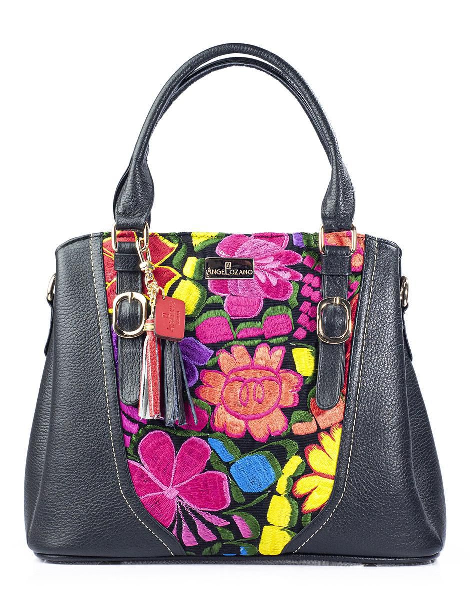 Bolsa satchel Lourdes de piel para mujer