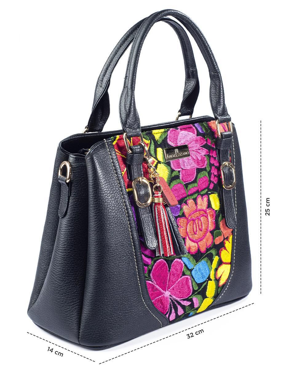 Bolsa satchel Lourdes de piel para mujer 7