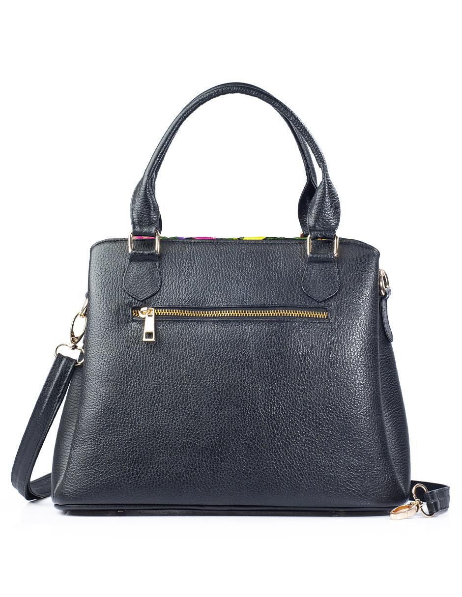 Bolsa satchel Lourdes de piel para mujer