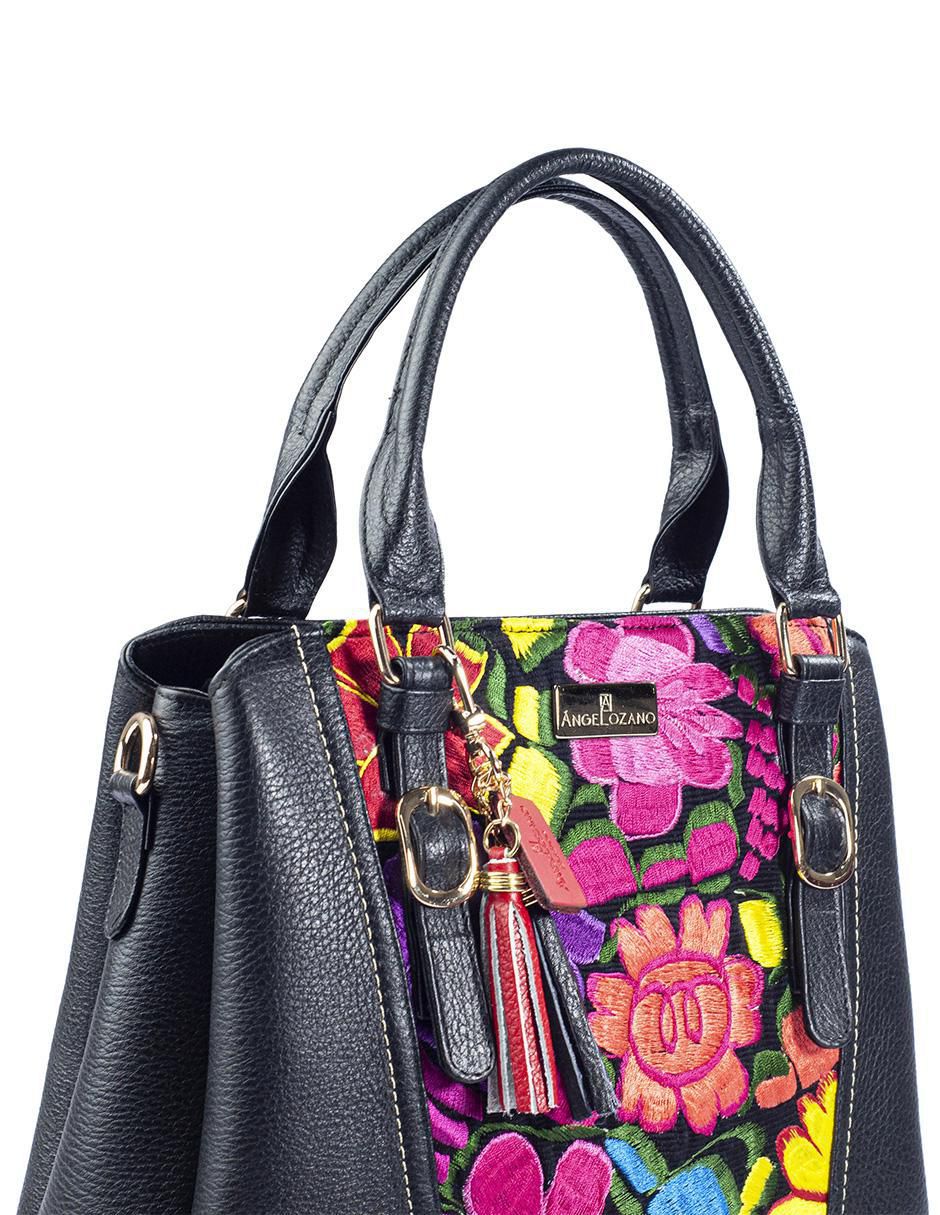 Bolsa satchel Lourdes de piel para mujer 6