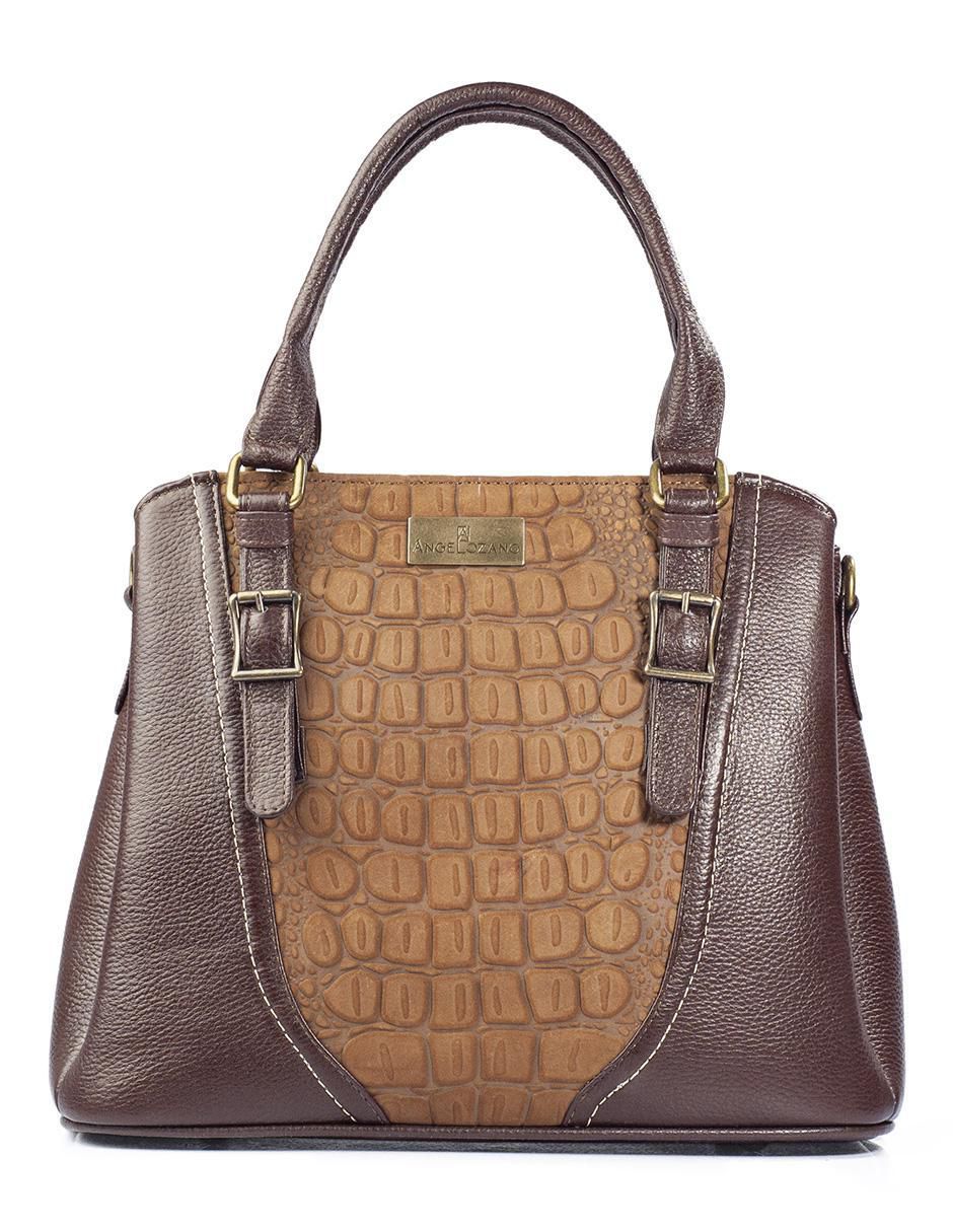 Bolsa satchel Lourdes de piel para mujer