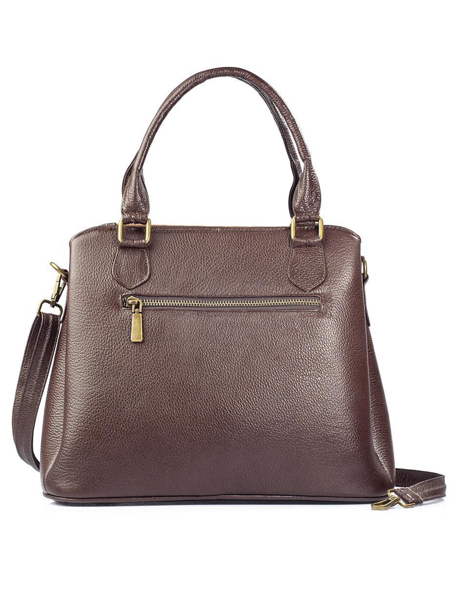 Bolsa satchel Lourdes de piel para mujer