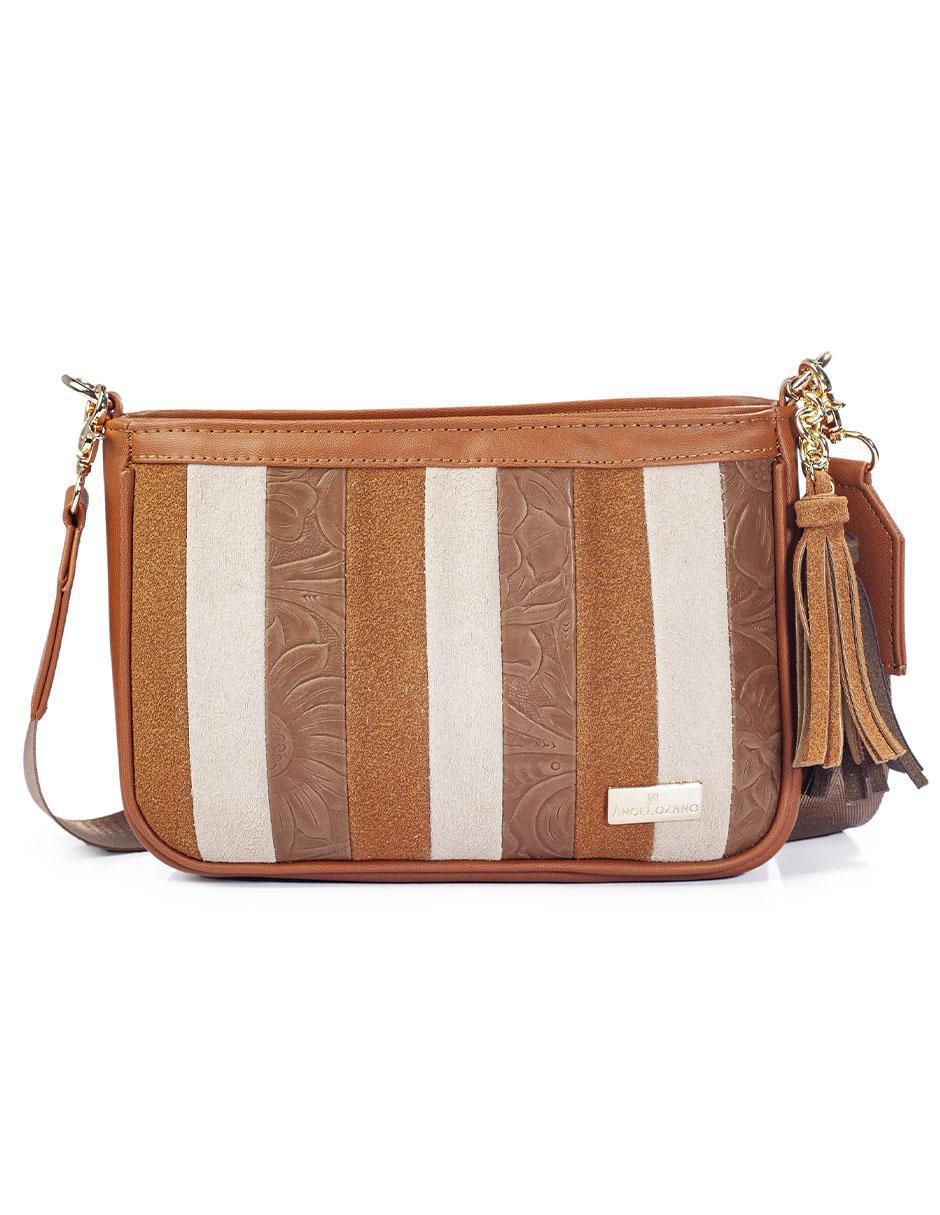 Bolsa crossbody Eva Sintético Grabada Camel para mujer Bolsa crossbody Eva Sintético Grabada Camel para mujer