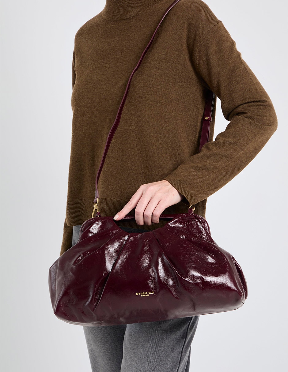 Bolsa clutch de piel para mujer 5