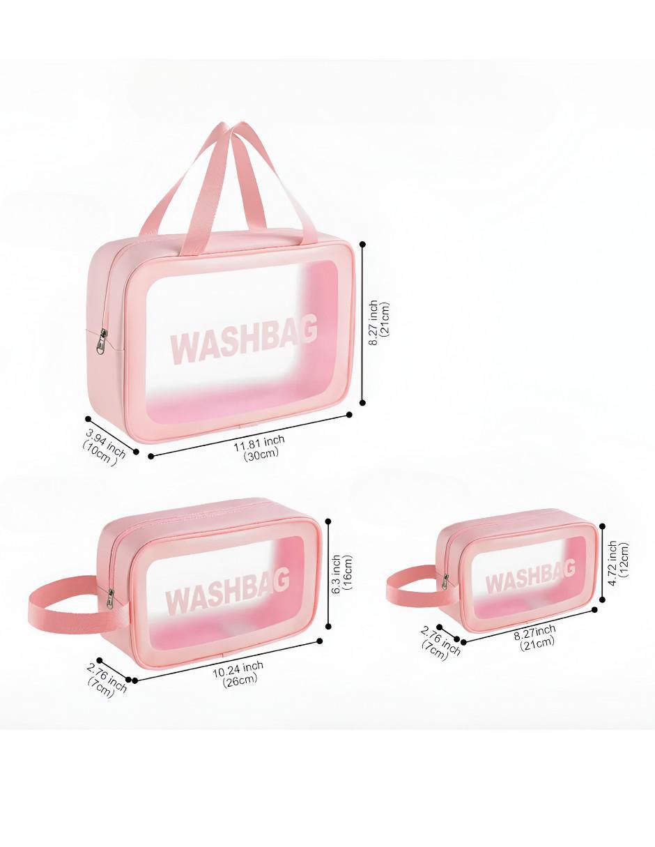 Set cosmetiquera impermeable 3 piezas para mujer 5