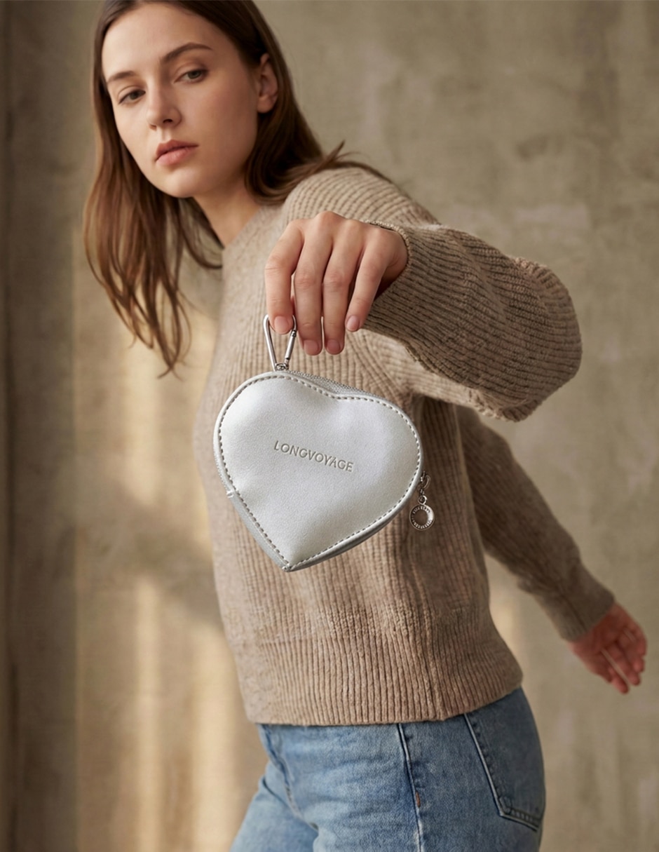 Monedero longvoyage coeur para mujer