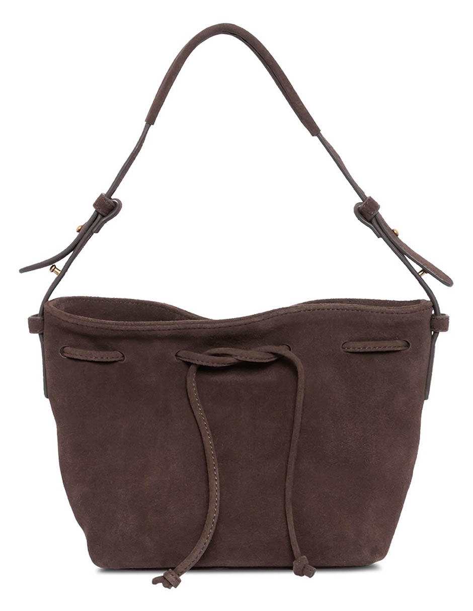 Bolsa bucket de gamuza para mujer