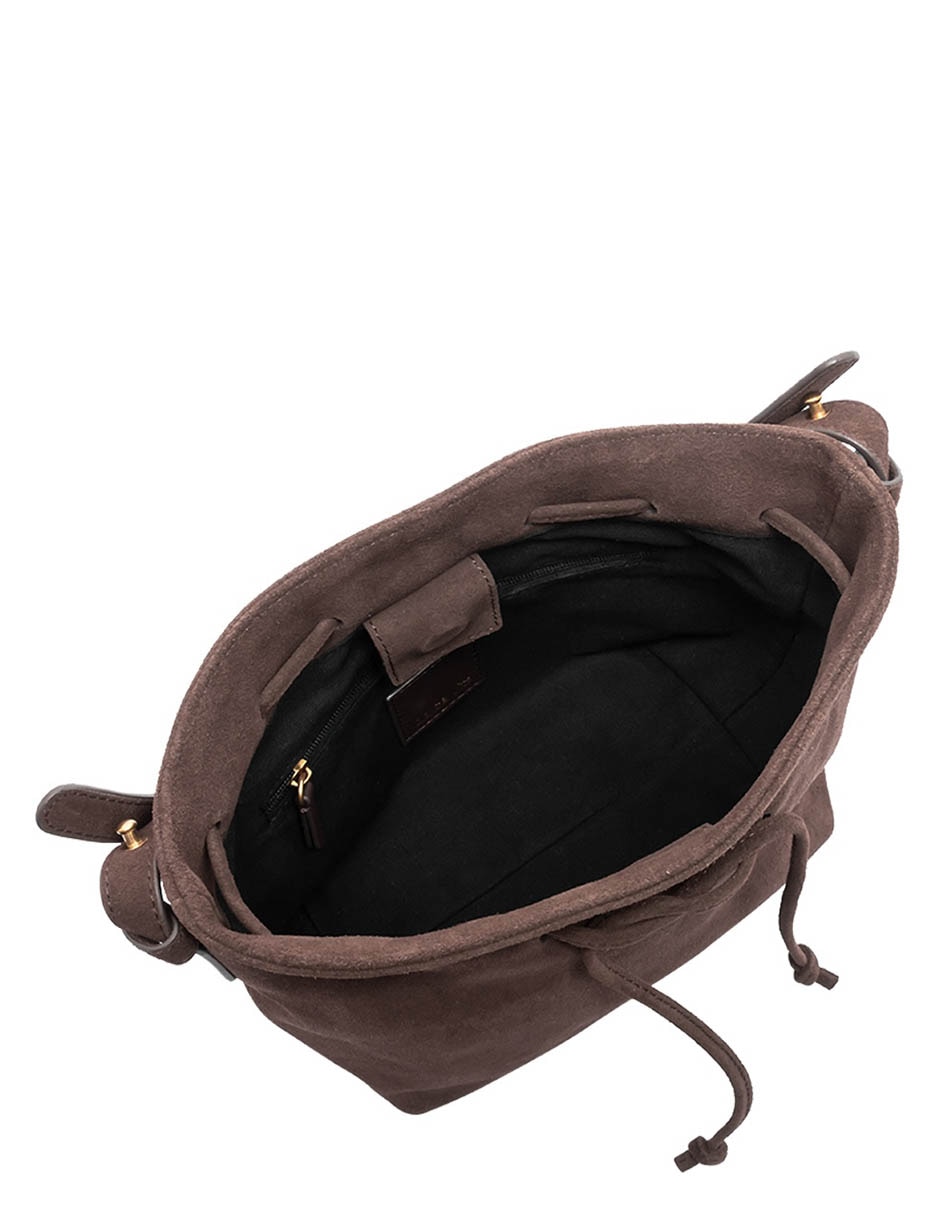 Bolsa bucket de gamuza para mujer 4