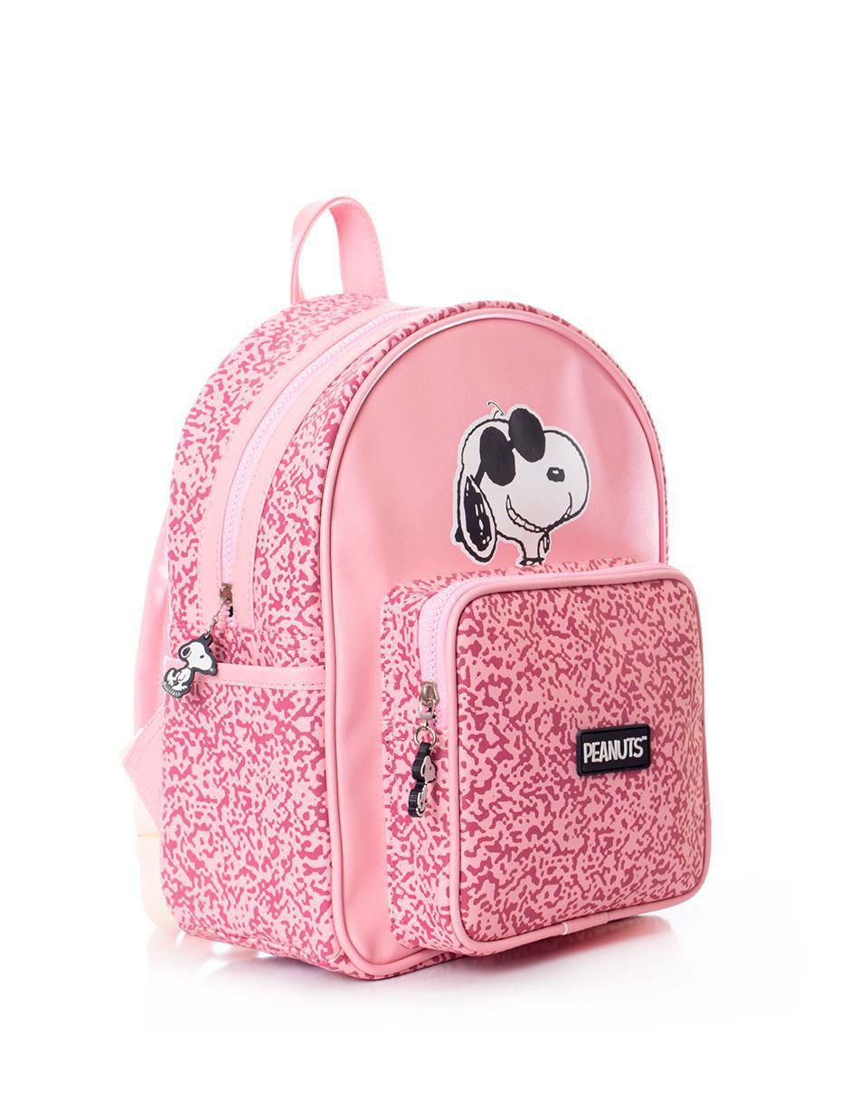 Mochila casual Snoopy Peanuts Pink Varnish para mujer