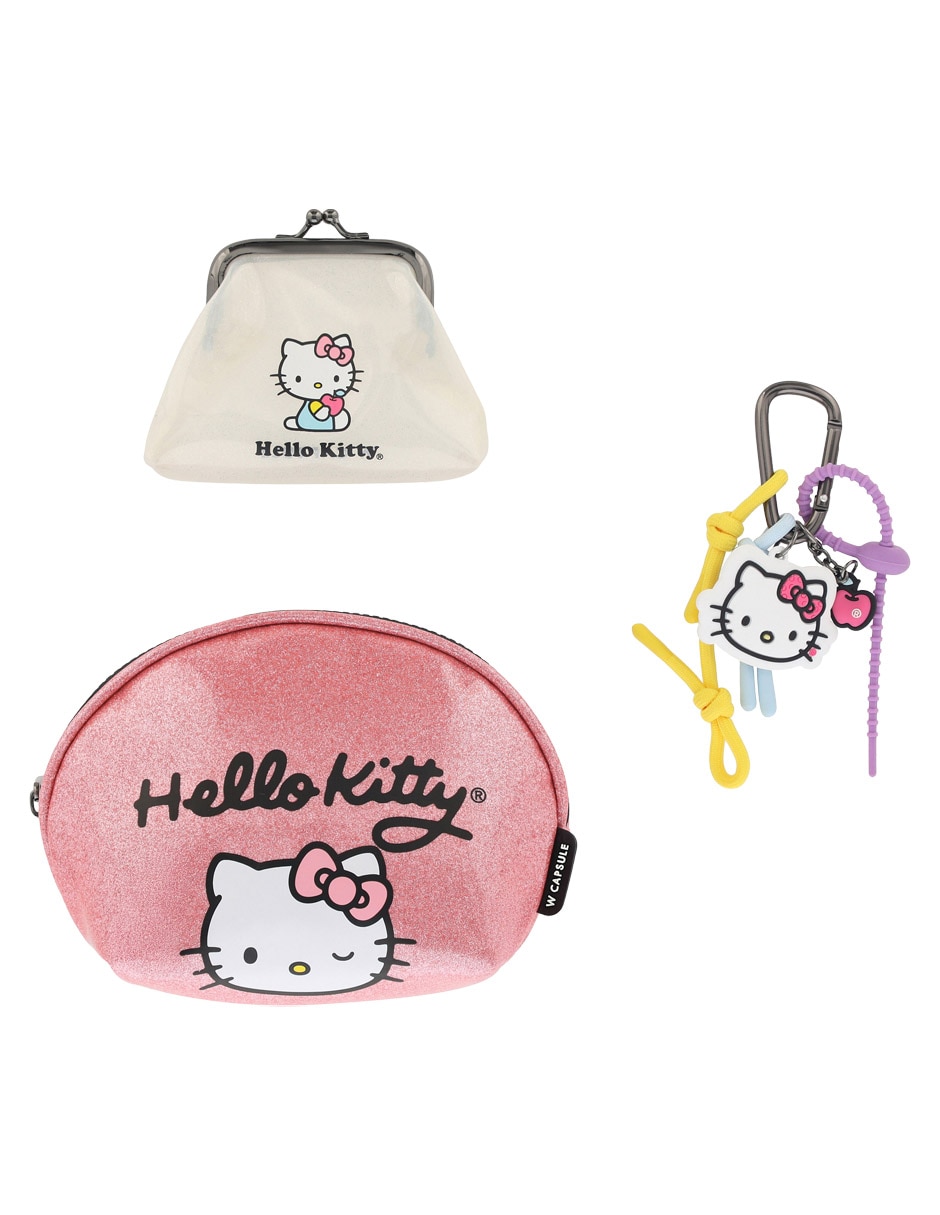 Set cosmetiquera para maquillaje W Capsule Hello Kitty 3 piezas para mujer