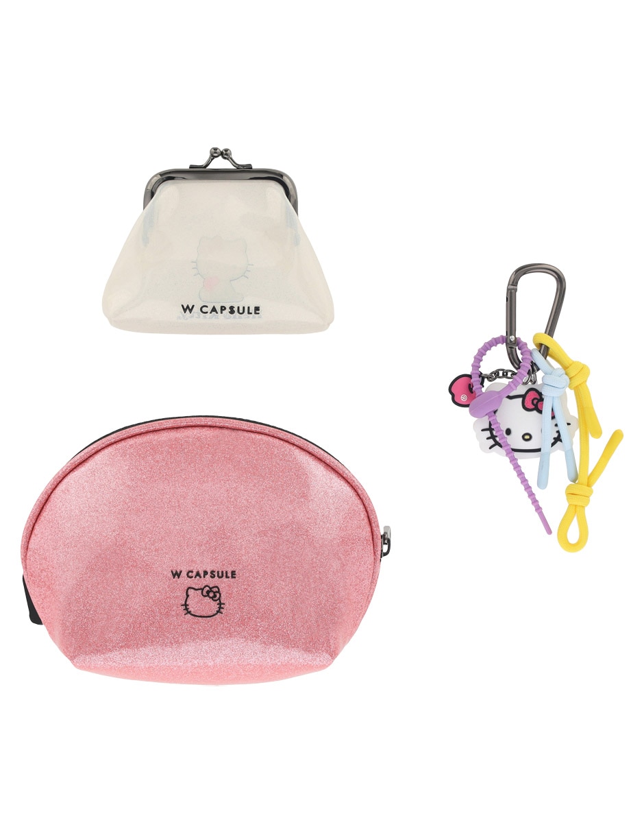 Set cosmetiquera para maquillaje W Capsule Hello Kitty 3 piezas para mujer