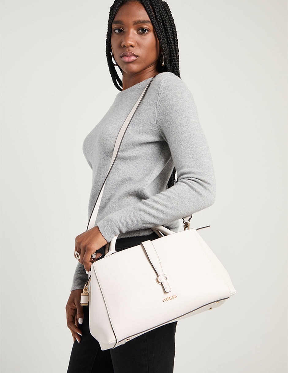 Bolsa satchel Guess Carrie para mujer
