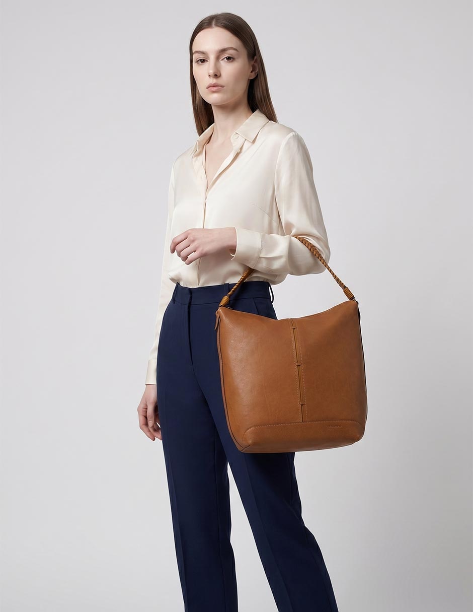 Bolsa hobo de piel para mujer 5