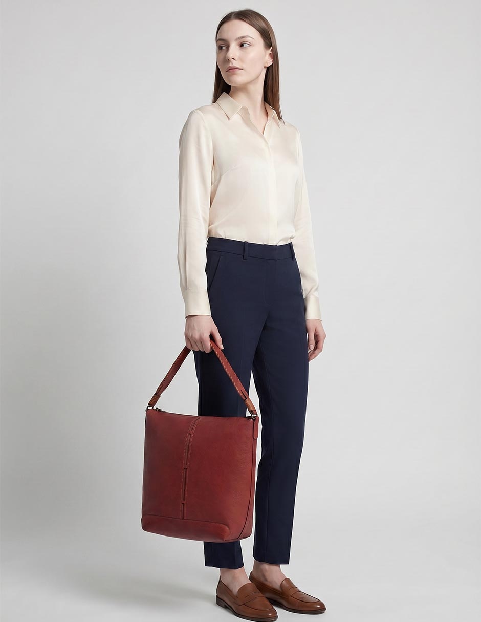 Bolsa hobo de piel para mujer 5