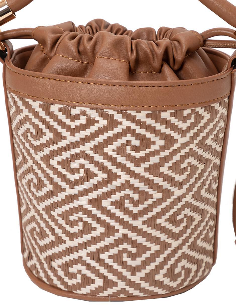 Bolsa bucket Bombonera Étnica para mujer
