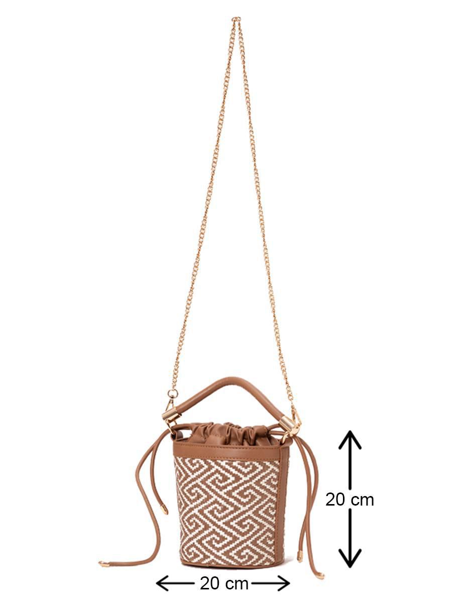Bolsa bucket Bombonera Étnica para mujer
