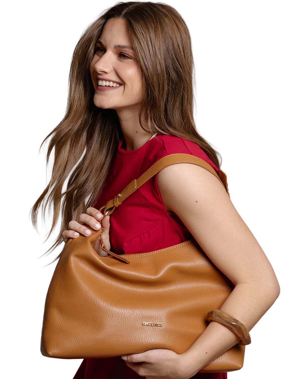 Bolsa hobo Beget de piel para mujer 5