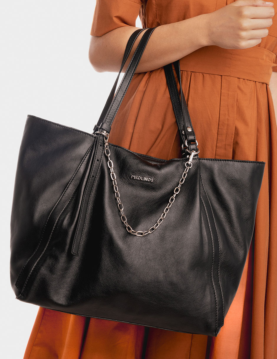 Bolsa shopper Pikolinos Mouro de piel para mujer