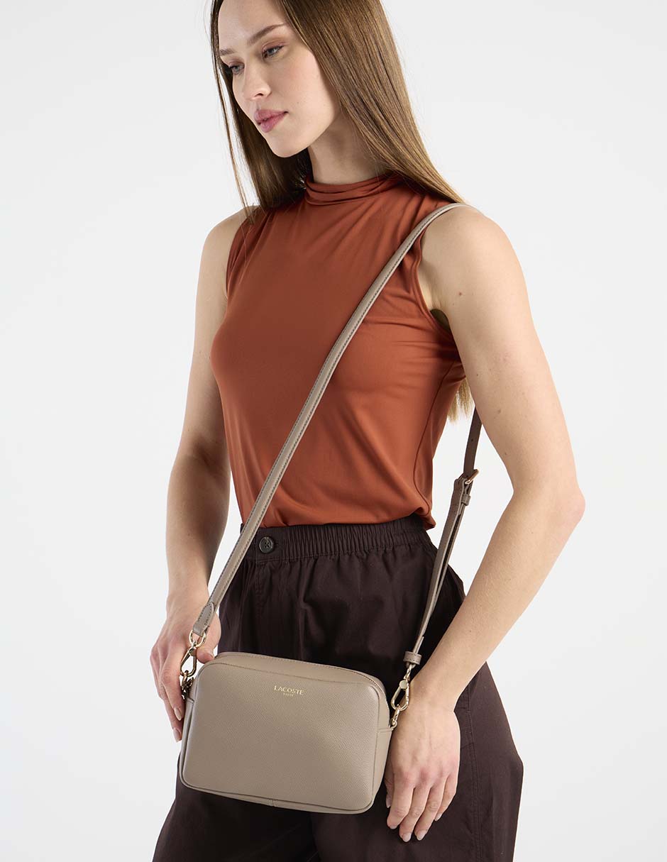 Bolsa crossbody Lacoste de piel para mujer