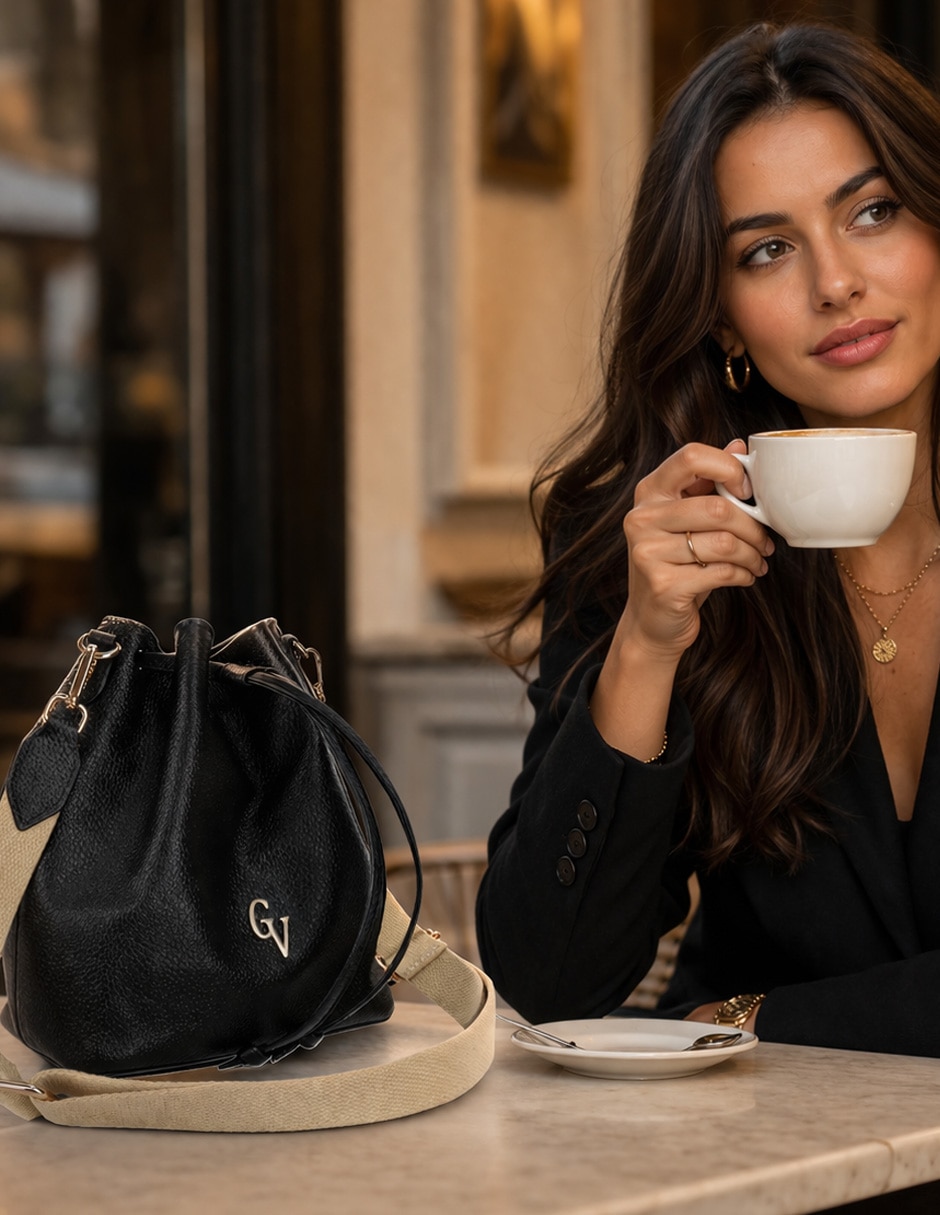 Bolsa bucket eros de piel para mujer