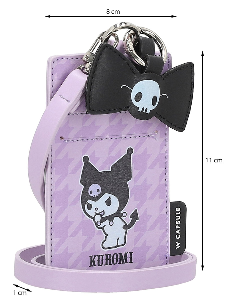 Tarjetero W Capsule Kuromi para mujer