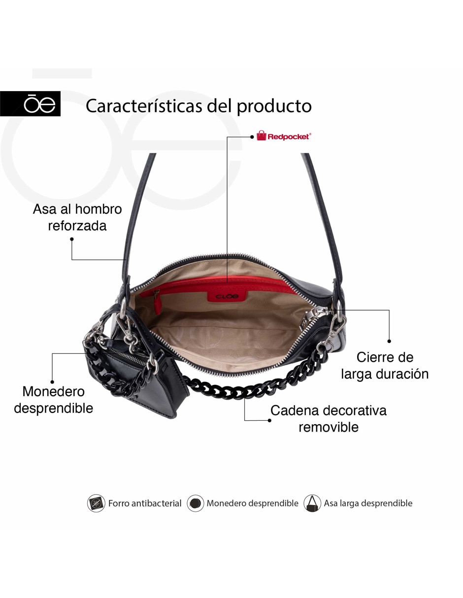 Bolsa shoulder Cloe para mujer
